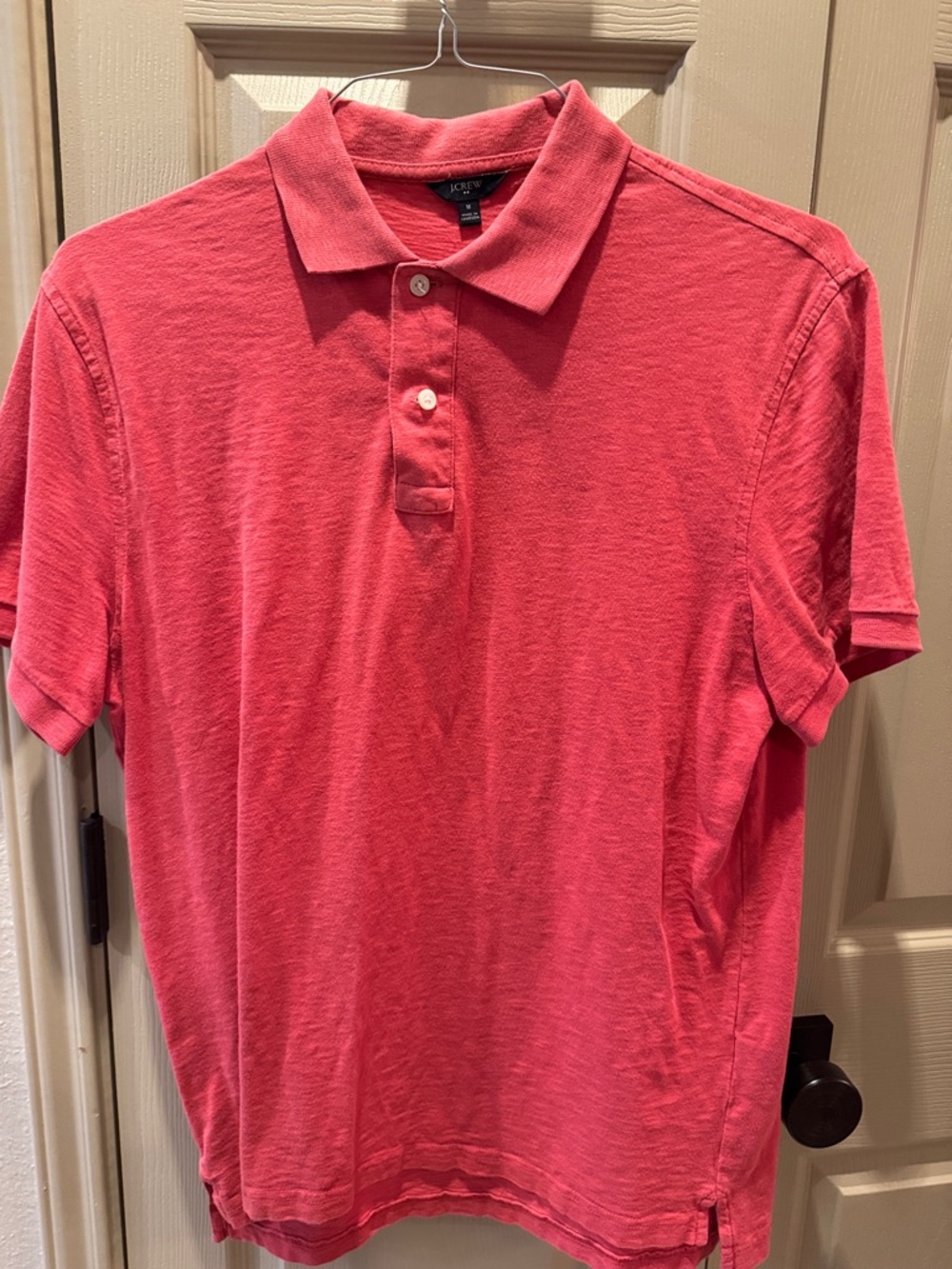 J. Crew Men’s Short Sleeve Polo in Coral